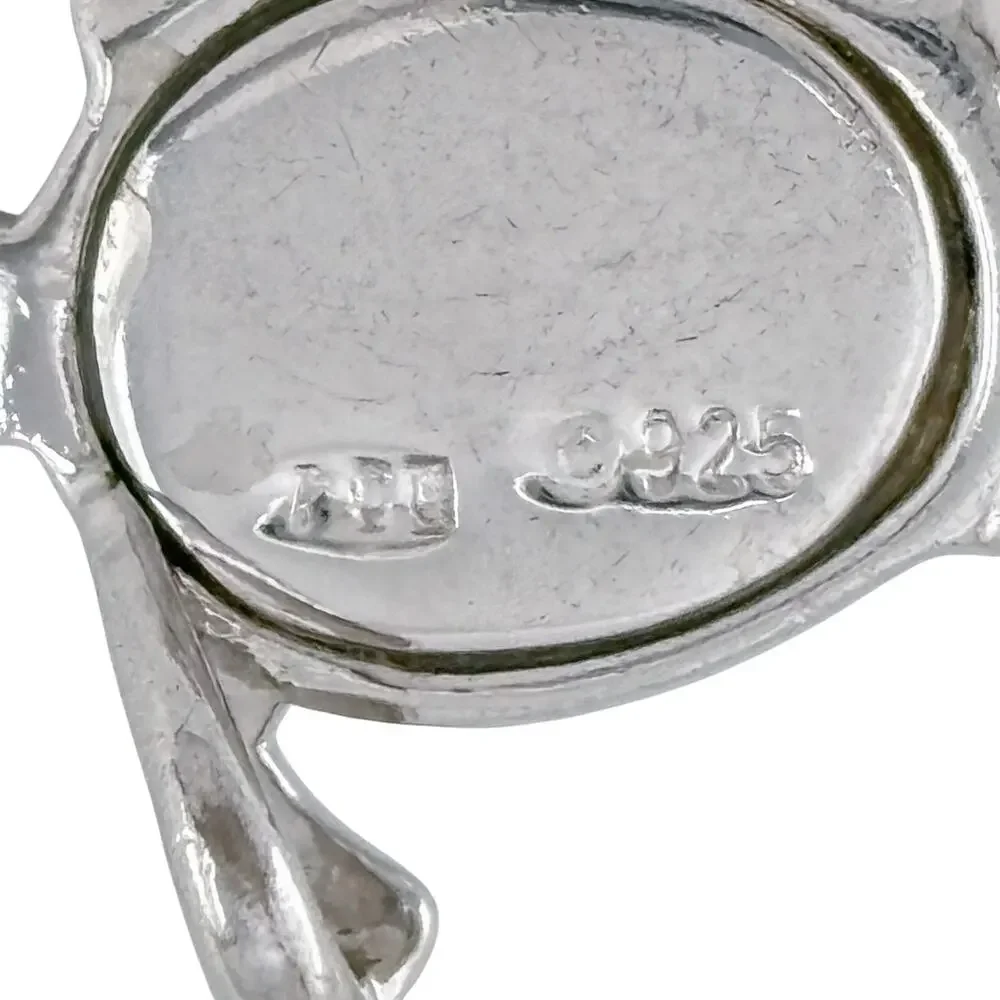 Vintage Sterling Silver 925 [Stone / Design / Motif] Pendant